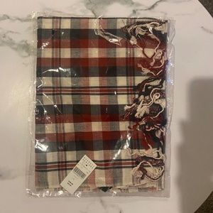 Barney's New York Plaid Scarf One Size New With Tags (NWT)